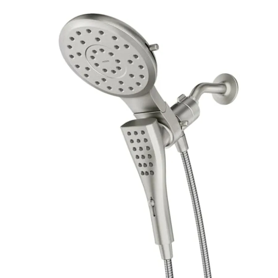 

Verso Round Rain Shower Head and Detachable Handshower Combination with Magnetix Docking System and 60-inch Metal Hose 220C2SRN