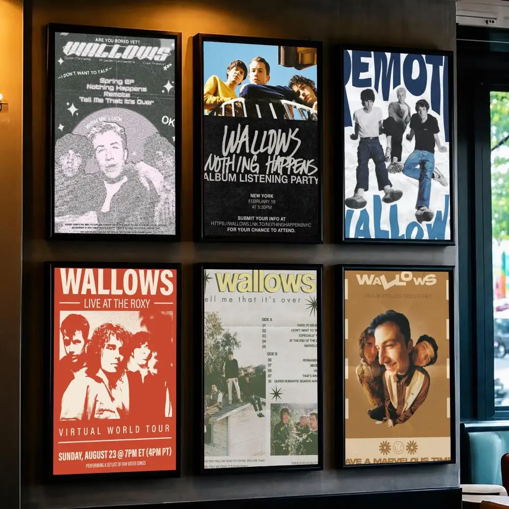 band W-Wallows-S Poster Removable Wall Sticker for Home Cafe Bar Office Interior Decor