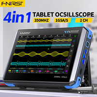 FNIRSI DPOS350P 350MHz Tablet Oscilloscope 1GSa/s 2Channel with Spectrum Analyzer, 50M Signal Generator,FRA Function 4in1 Device