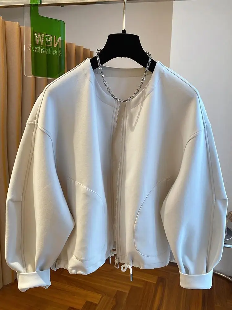 

Autumn Winter Vintage Streetwear Solid Color Cardigan Jacket Warm Temperament Coat Design Sense High Quality Ladies Jackets