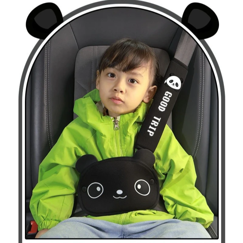 

Child Seat Belt Shoulder Protector Anti Pinch Device Cute Panda Car Seat Belt Protector Seat Belt Cover Car Interior Accessories
