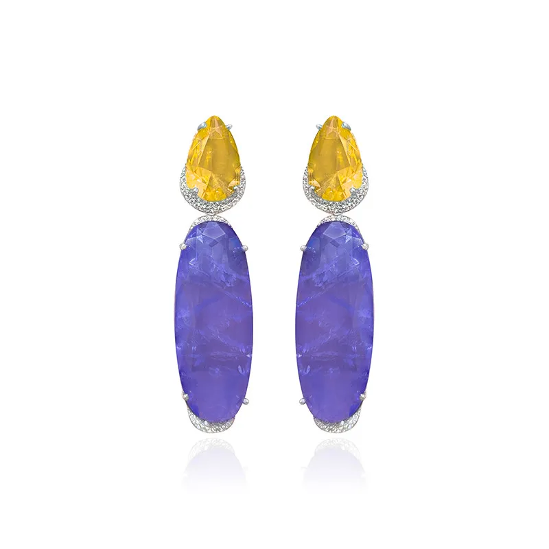 Luxury color new fashion temperament exquisite earrings