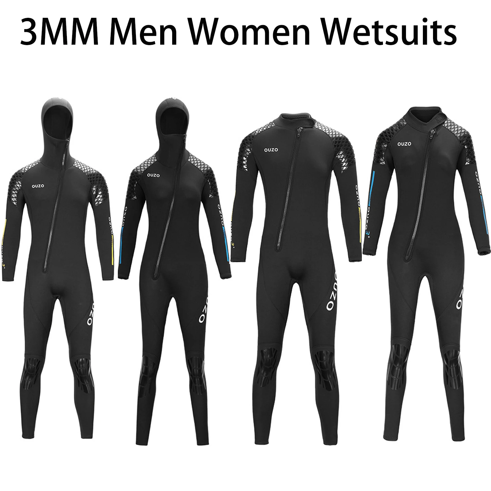 

Wetsuit Women Men Full Body Diving Suits 3mm Neoprene Long Sleeve Suit for Scuba Diving Canoeing Snorkeling Surfing Spearfishing