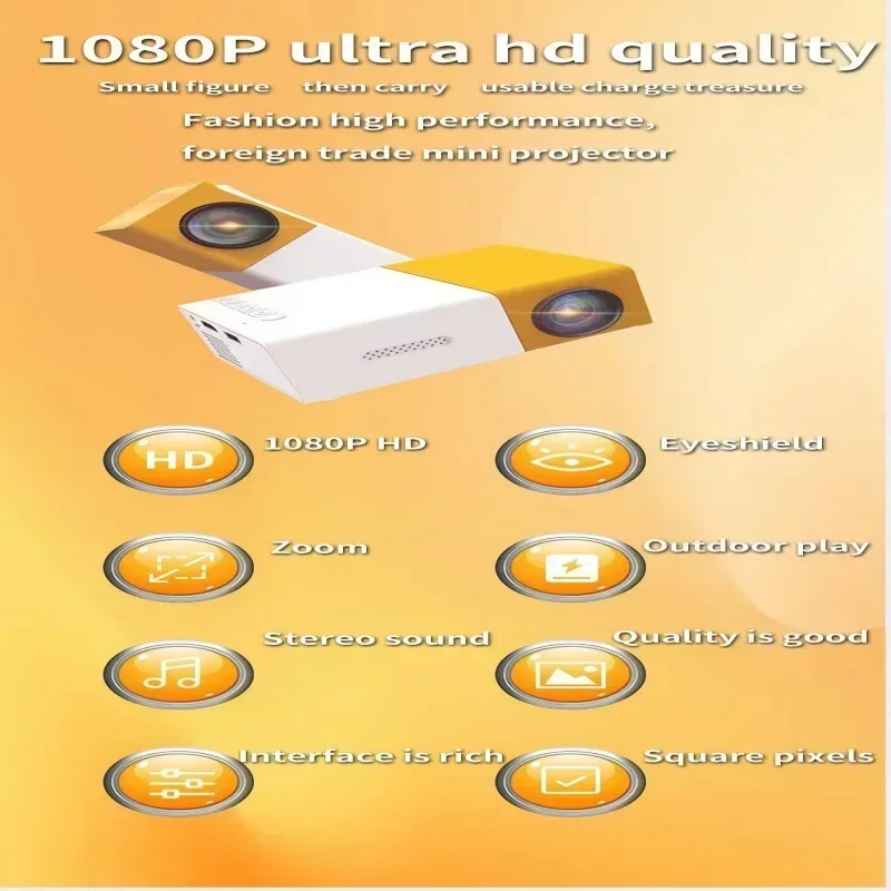 Mini zaprojektowana dioda LED przenośna, YG300, kompatybilna z HDMI, USB, TF, audio, casa, leitor multim stattia, inteligente, przenośna, viagem,