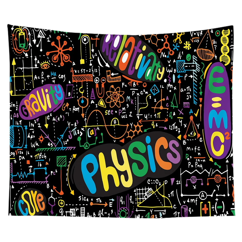 Mathematical Formula Chemical Tapestry Decorative Wall Tapestry Decoration for Bedroom Wall Decor Wall Hanging Tapestry Decor