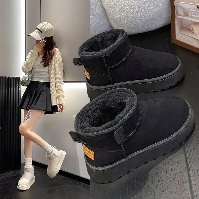 

Новые осенне-зимние уличные теплые сапоги для снега, увеличивающие рост, утолщенные, высокие, на флисовой подкладке, морозостойкие, из плотного хлопка