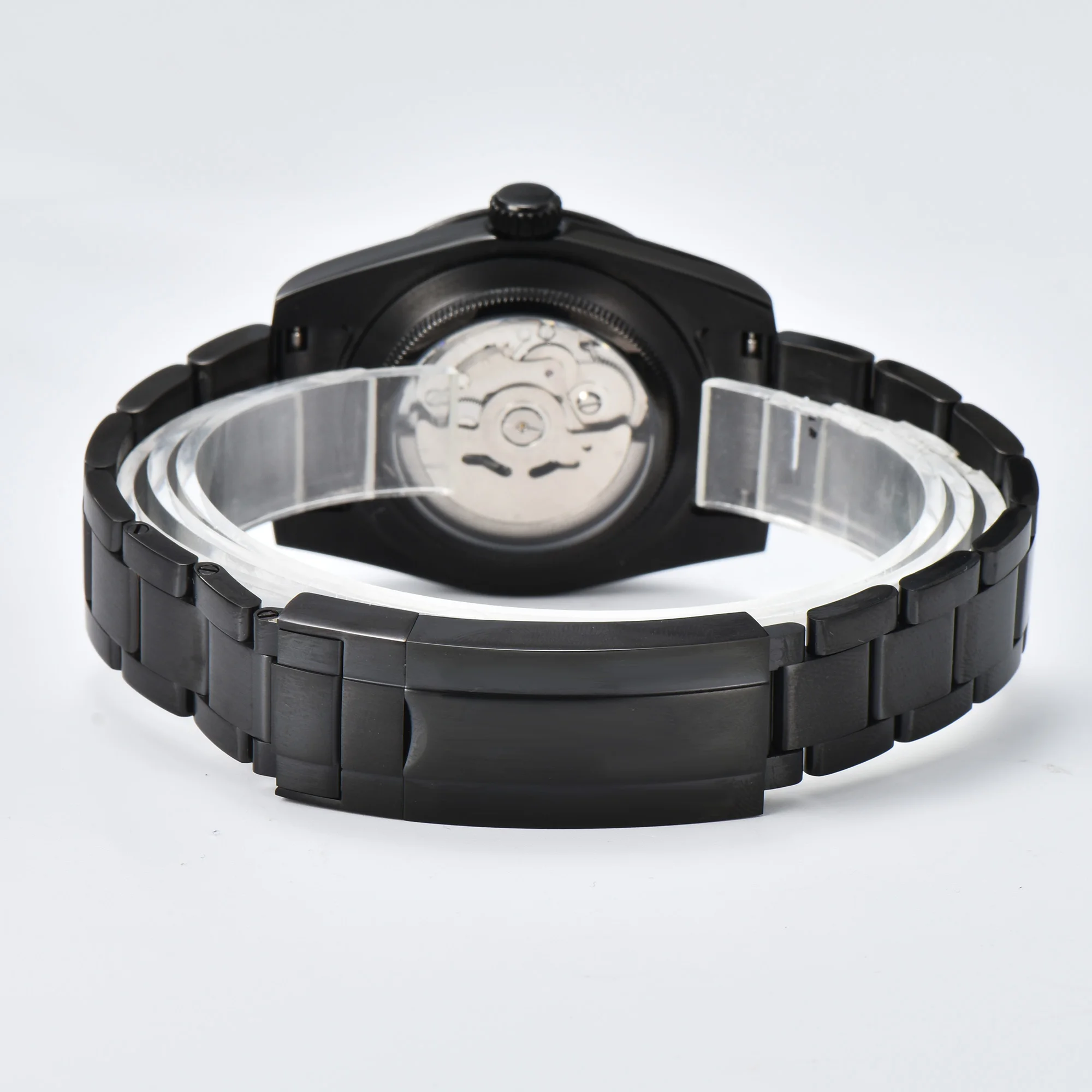 39mm relógio nh35 relógios mecânicos automáticos logotipo personalizável relógio de aço inoxidável vidro safira