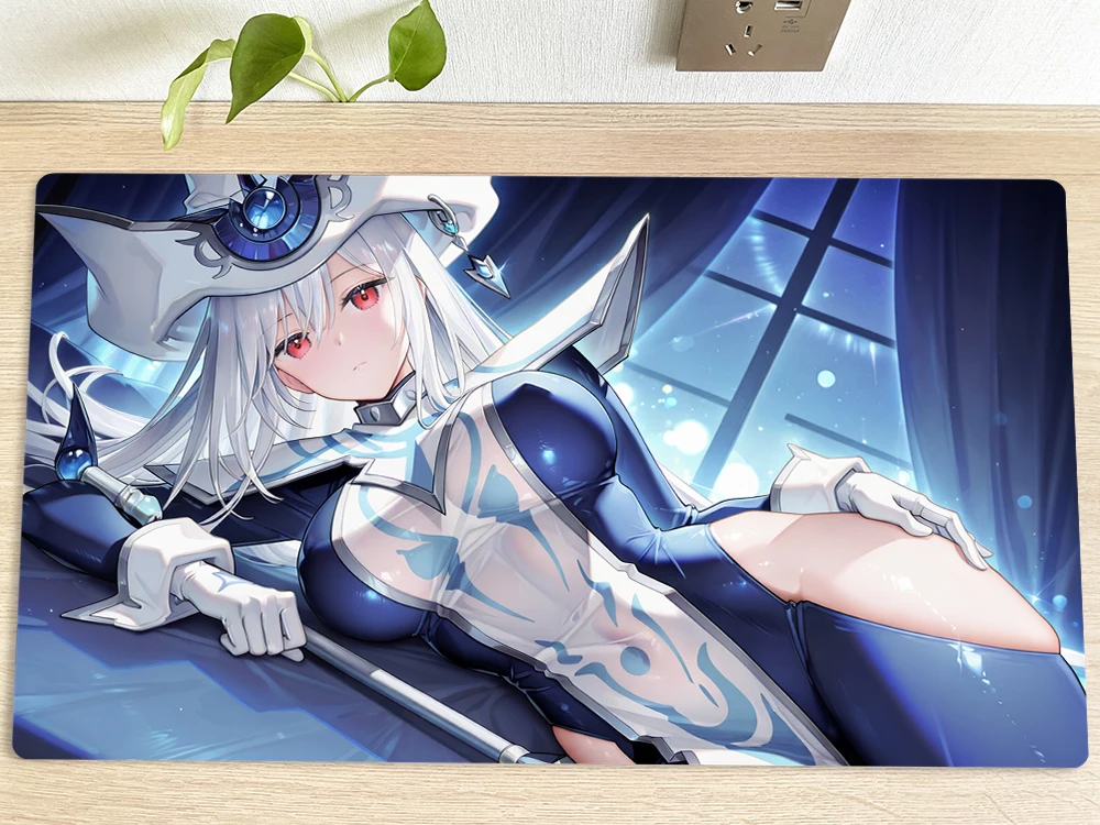 YuGiOh Table Playmat Silent Magician TCG CCG Mat Trading Card Game Mat Mouse Pad Desk Gaming Play Mat Mousepad With Bag