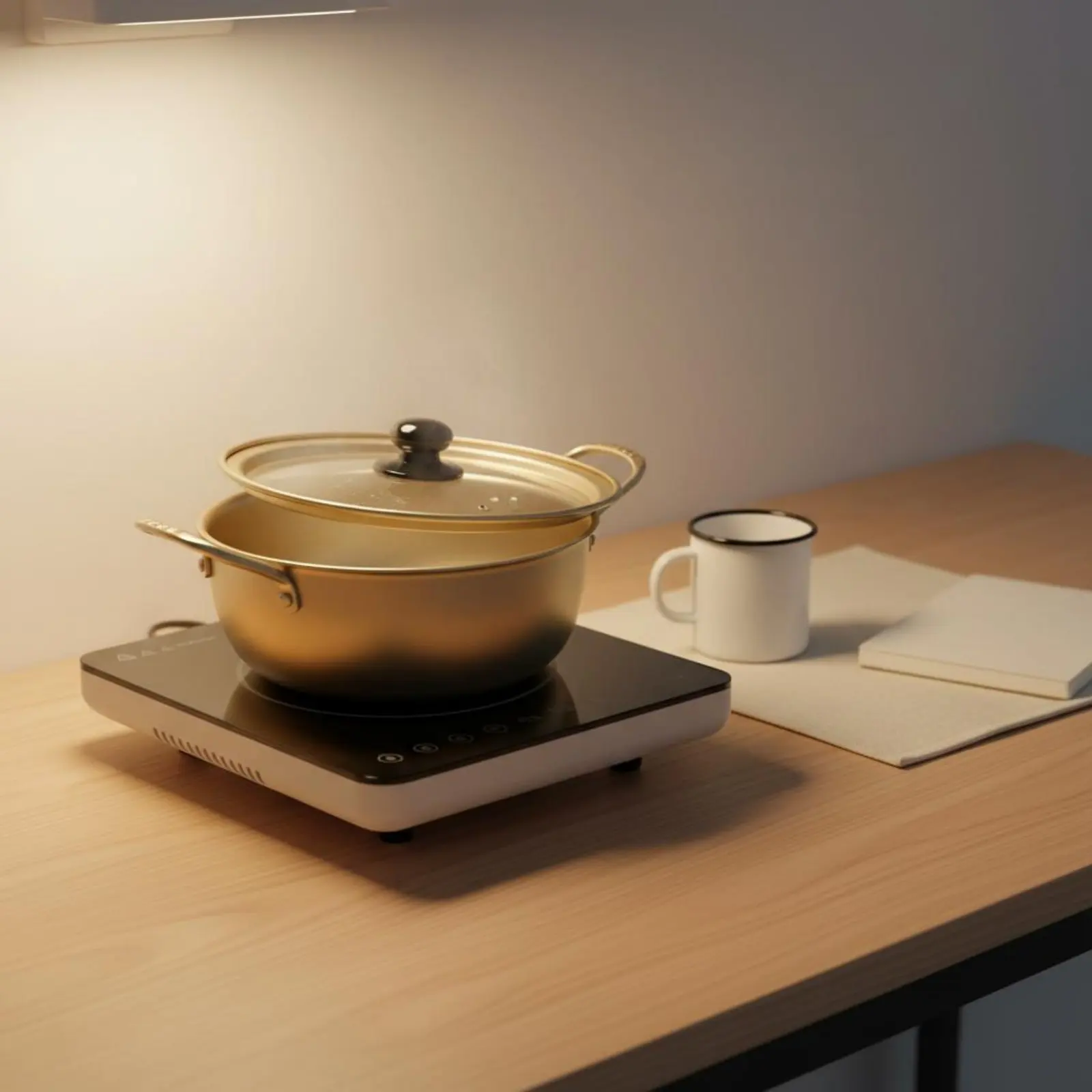 Olla coreana para ramen, olla versátil para pasta instantánea, olla con doble asa, fácil de limpiar, utensilios de cocina para dormitorio