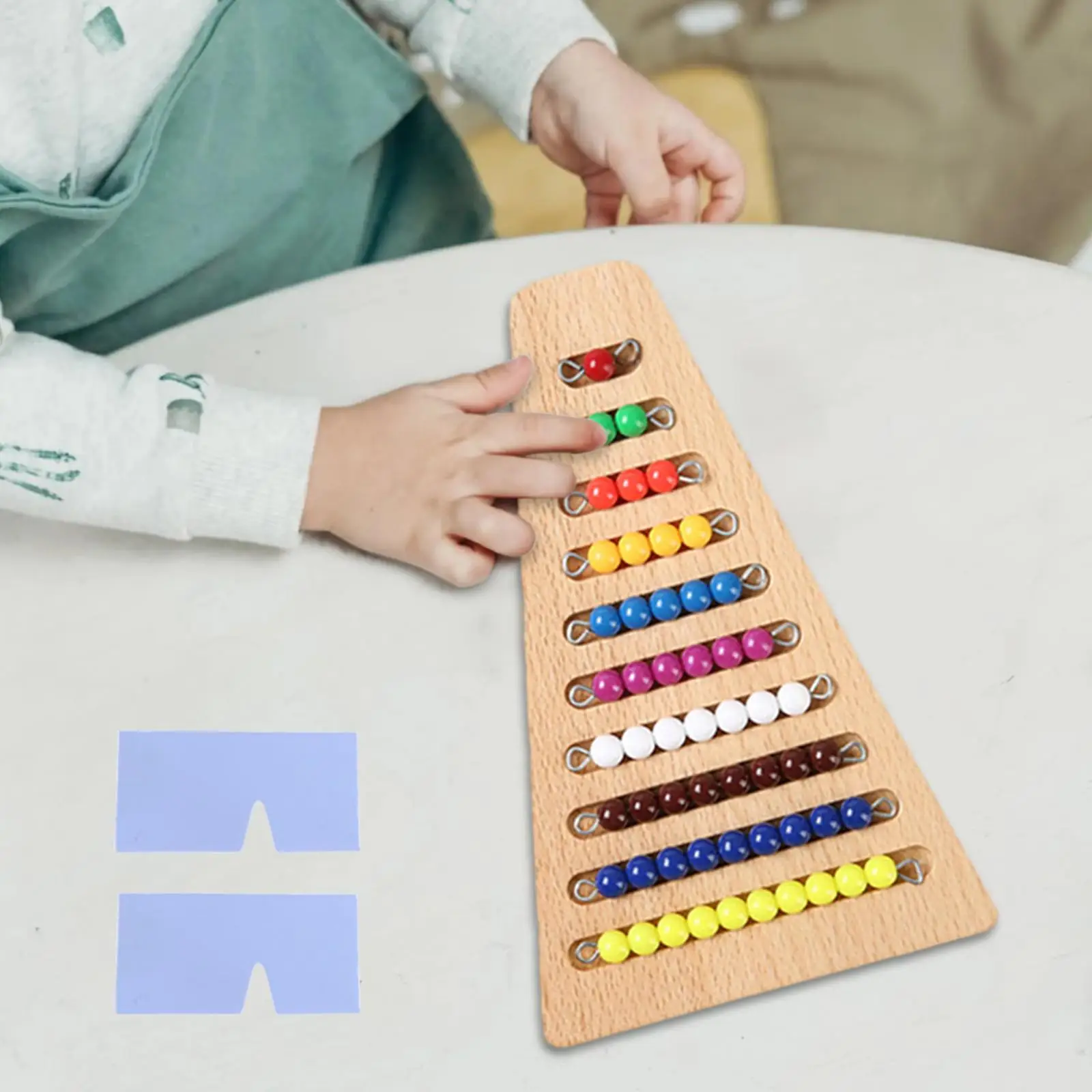 

Math Bead Stair Set Toy Kids Developmental Toy 1-10 Counting Montessori Math Toy