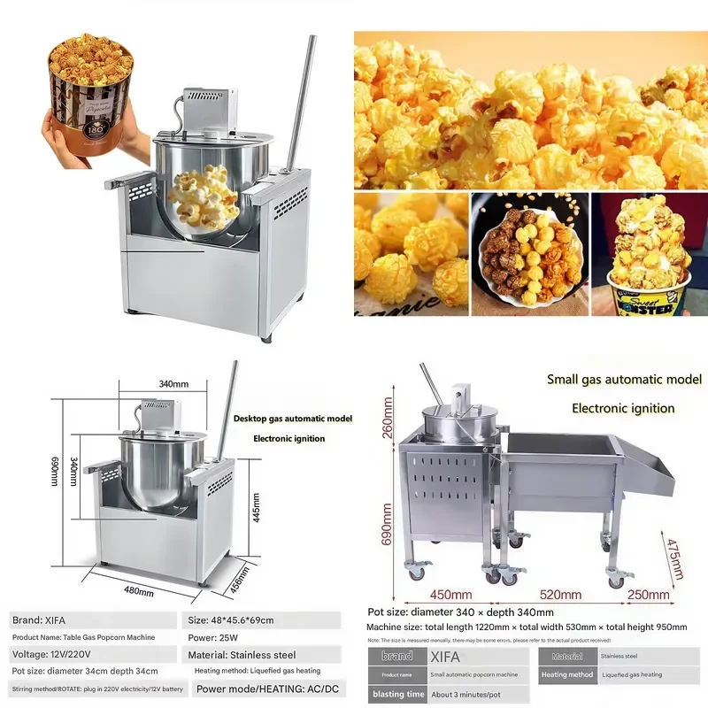 

Commercial Semi Automatic Popcorn Machine Theater Style Large Batch Popper With Cart