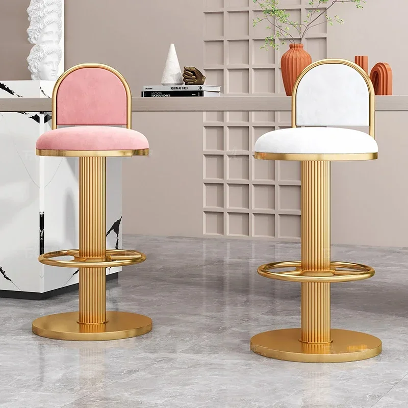 Modern Beauty Salon Chair Cafe Breakfast Swivel Bar Makeup Kitchen Home Luxury Minimalist Lounge Backrest High Counter Furniture