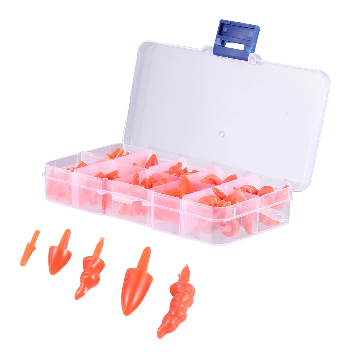 

Plastic Snowman Noses Craft Accessories 5 Sizes for Kids Activities DIY Home Decor Christmas Stencils Storage Box