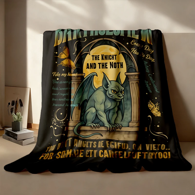 All Plants Are Edible Some Only Once Flannel Blanket, Funny Gardening Flannel Throw, Dark Botanical Graphic Cozy Blanket