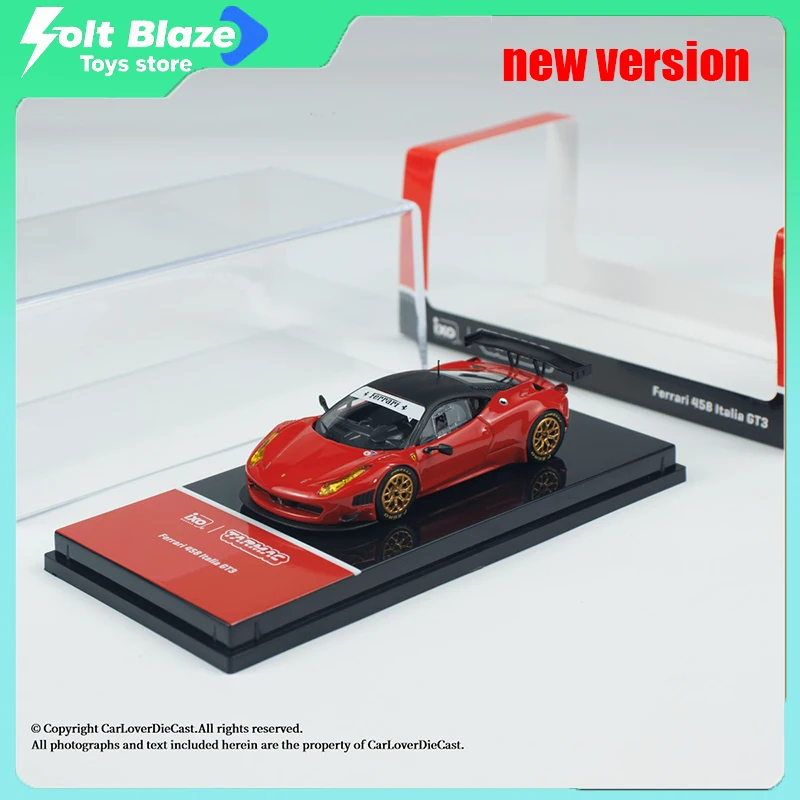 

TW 1/64 Ferrari 458 Italia GT3 модель автомобиля, имитация комнаты, орнамент, модель автомобиля, коллекционные модели автомобилей из сплава, подарки на день рождения для мальчиков