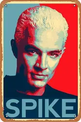 Vintage Tin Signs Spike from Buffy the Vampire Slayer Pop Art Illustration - Horror Television Home Decor in Poster Print or Can