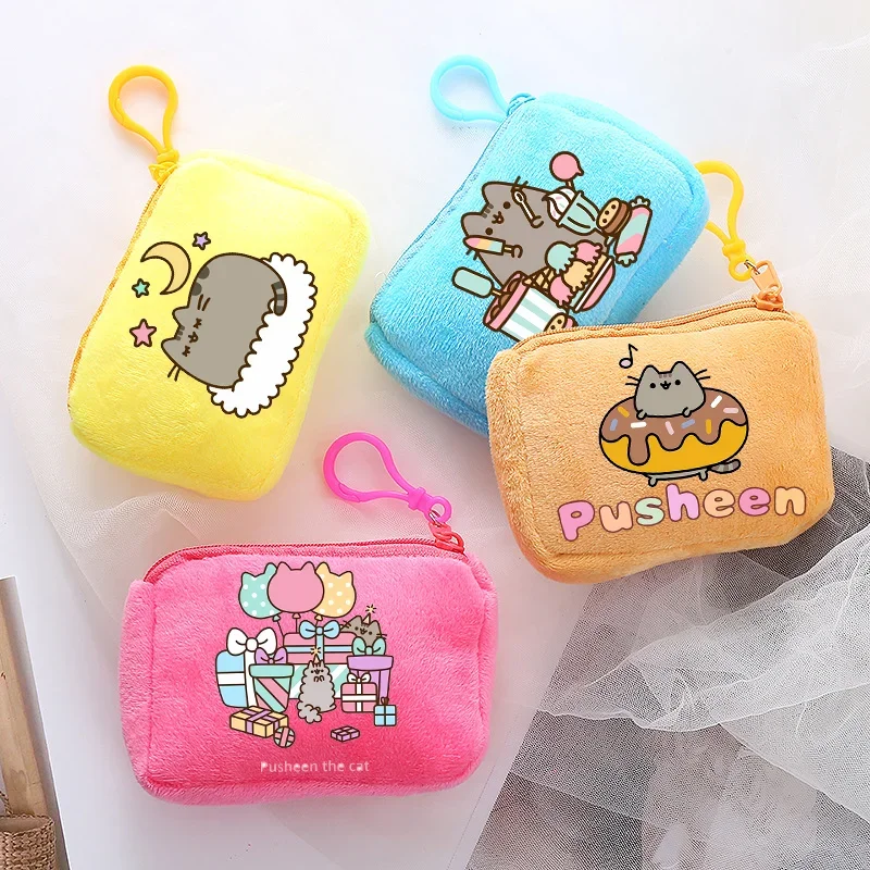 Pusheen Coin Pouch Cute Purse Large Capacity Portable Anime Cartoon Character Pattern Print Small Wallets Festival Party Gifts