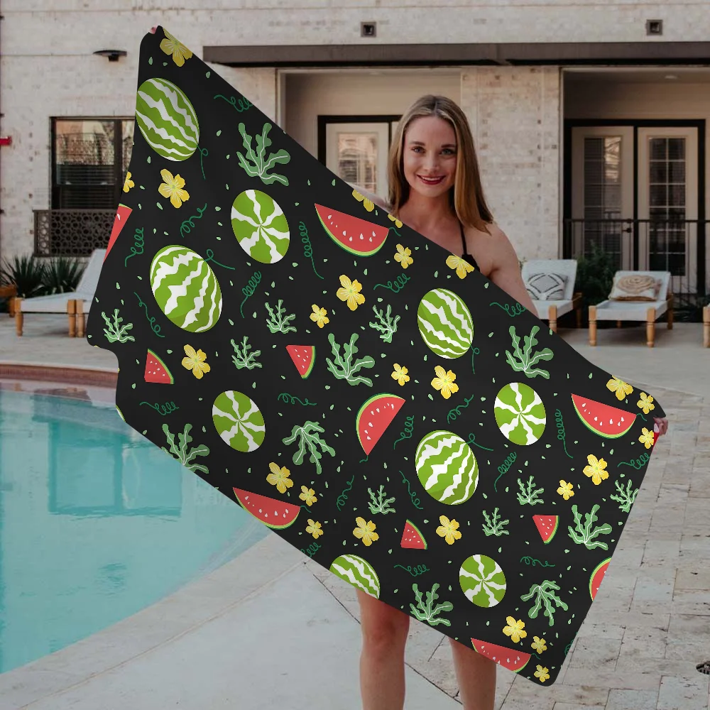 Handuk pantai buah semangka untuk anak-anak handuk mandi Pribadi handuk Kolam Renang hadiah liburan handuk piknik hadiah pesta