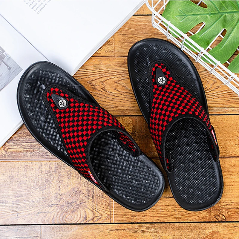 Summer Men's Flip Flops Beach Sandals Comfortable Non Slip Slippers Lightweight Outdoor Slides Soft Sole Flat Shoes for Men - view 3