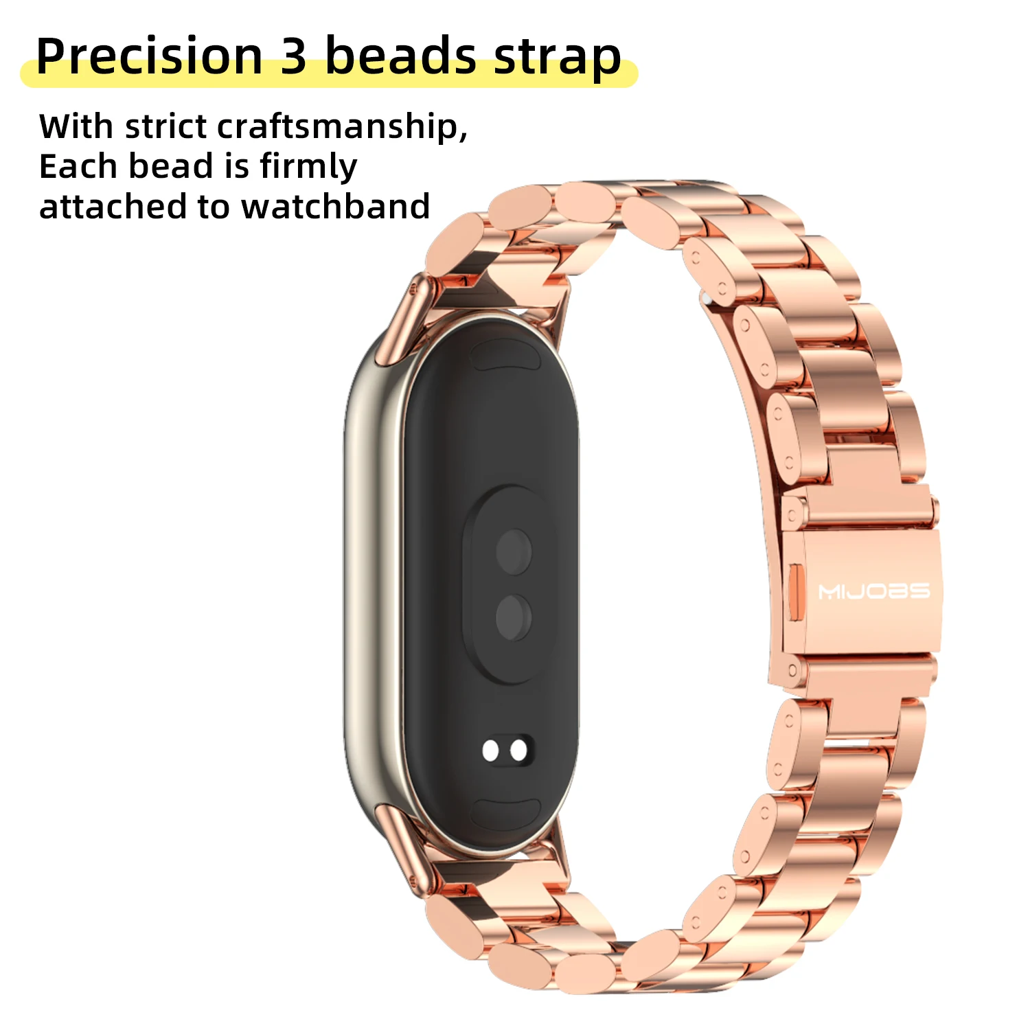 حزام لـ Mi Band 9 8 سوار معصم معدني لساعة for Xiaomi Mi Smart Band 9 Miband 8 ملحقات بديلة