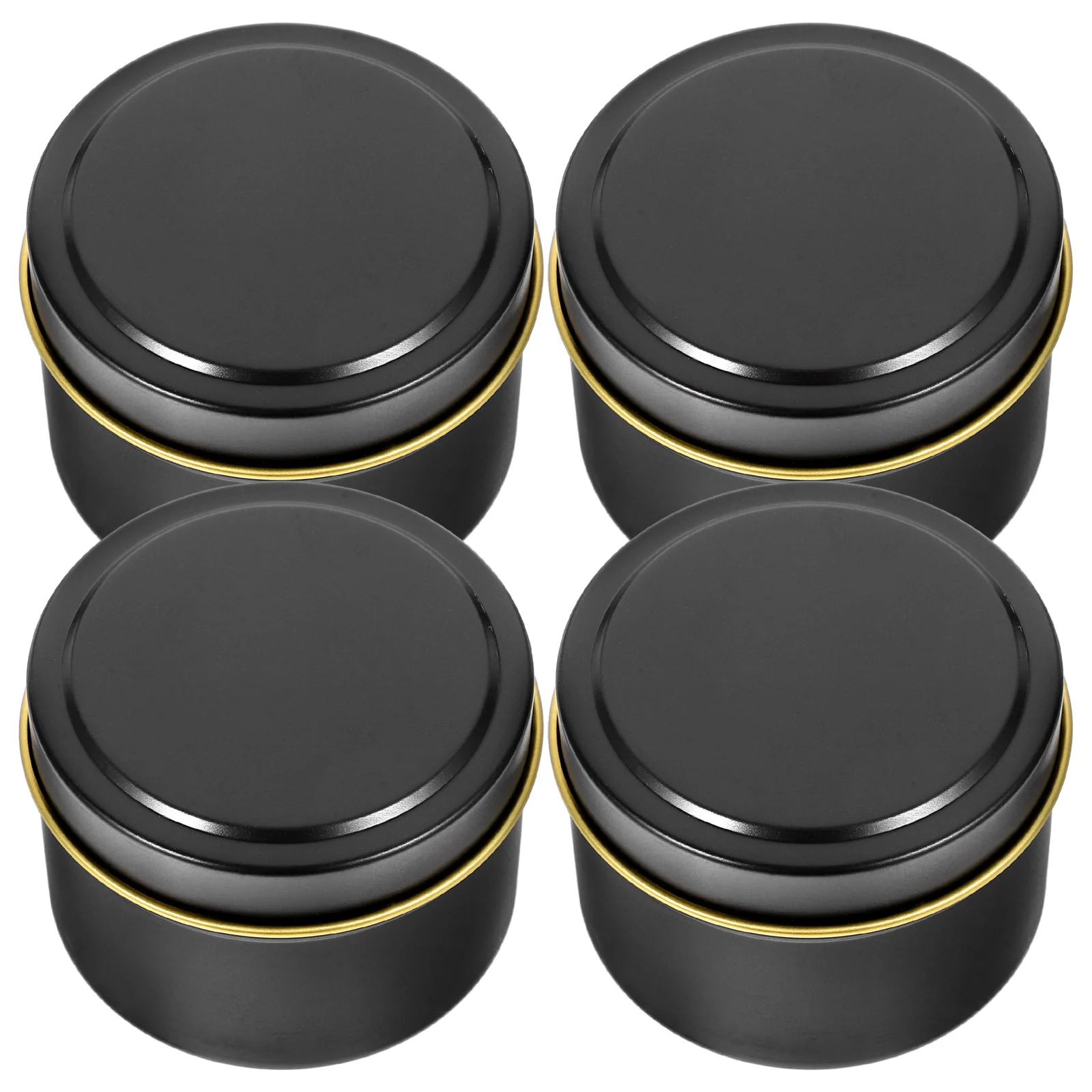 

4Pcs DIY Making Tins Empty Metal Jars for Aromatherapy Candles Storage Craft Supplies Gift Tin Container Tea Light Cup