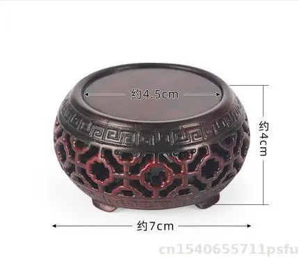 Rosewood Pedestal - Handmade Hollow-Out Craft | Multi-Purpose Display Stand for Figurines, Incense Vases, Bonsai, Flower Pot