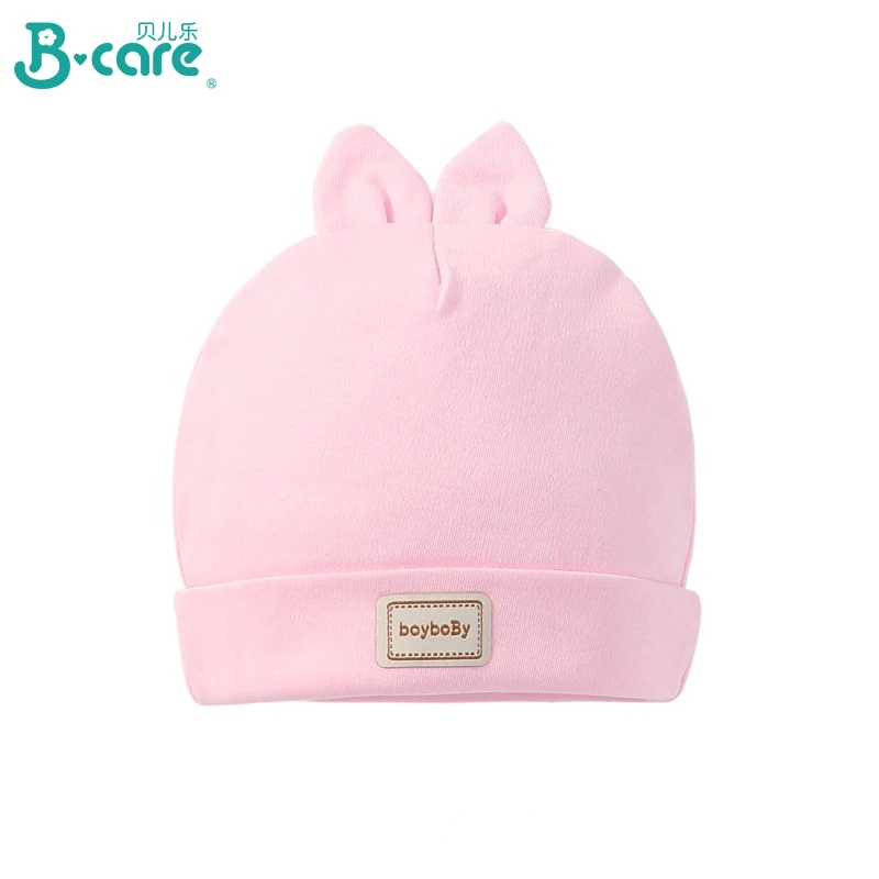 Baby Hat for Newborn Solid Color Cap Kids Bunny Hats Children Soft Cotton Breathable Sweat-Absorbent Boys Girls Baby Stuff