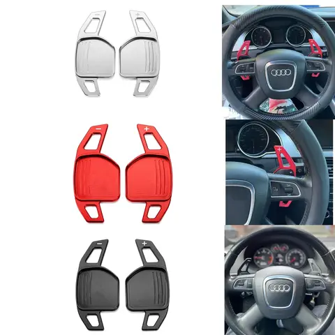 아우디 TT MK2 8J A5 S5 A4 B8 A3 S3 8P Q5 8R Q7 A6 C6 R8 Sline 2005-2011 차량용 스티어링 휠 DSG 시프트 패들 연장 스티커