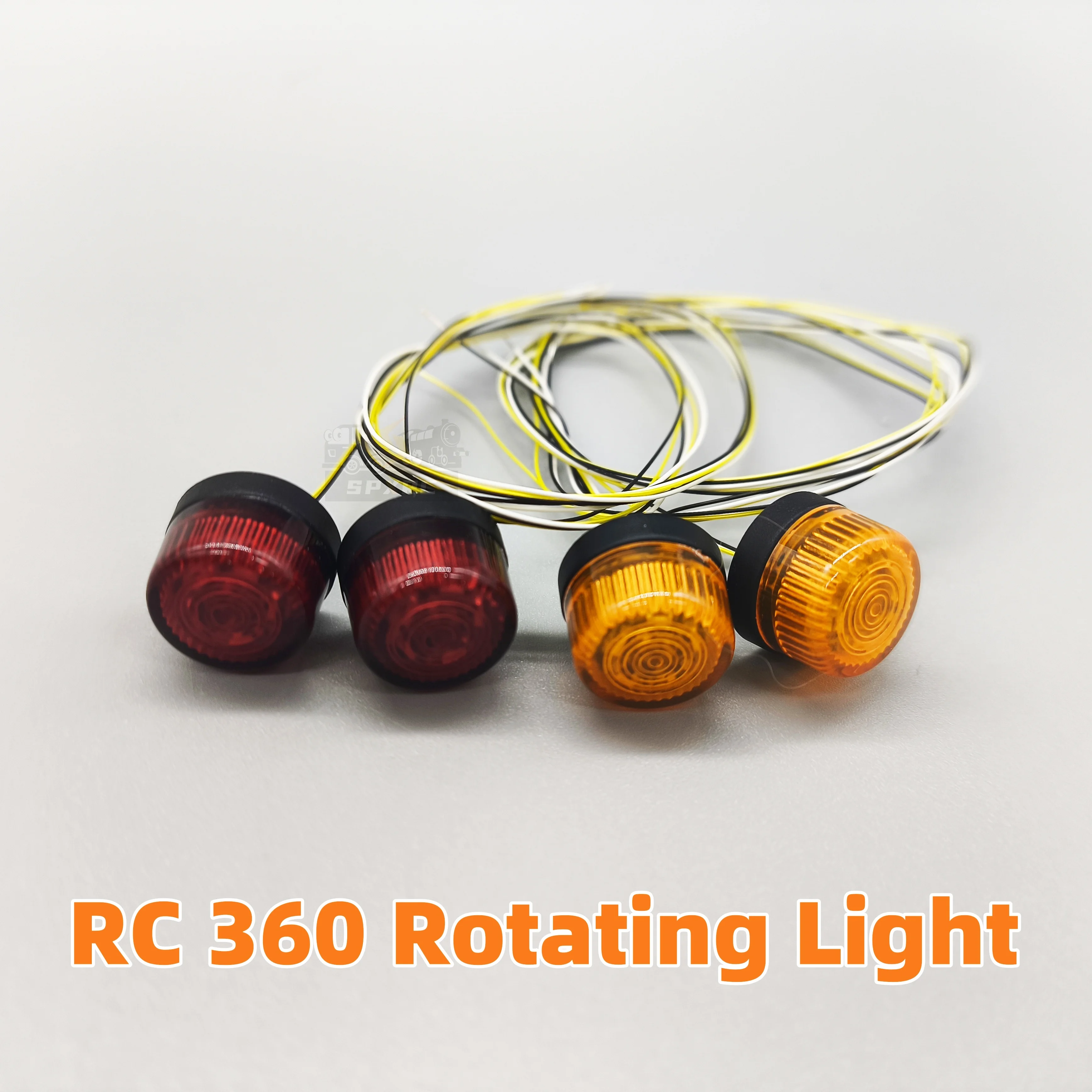 LED 360 Degree Rotating Light RC Model Warning Light for 1/14 Tamiya RC Dump Truck SCANIA 770S R620 VOLVOO BENZ Arocs TGX Car