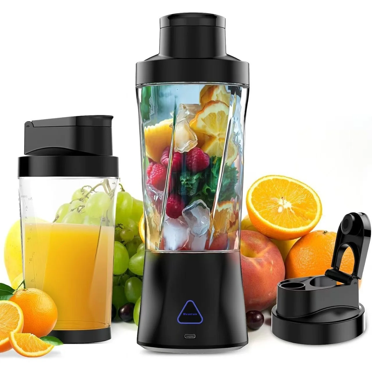 

700ML Electric Juicer Portable Blender 6 Blades Fruit Mixers 6000mAh USB Multifunction Juice Machine Blenders