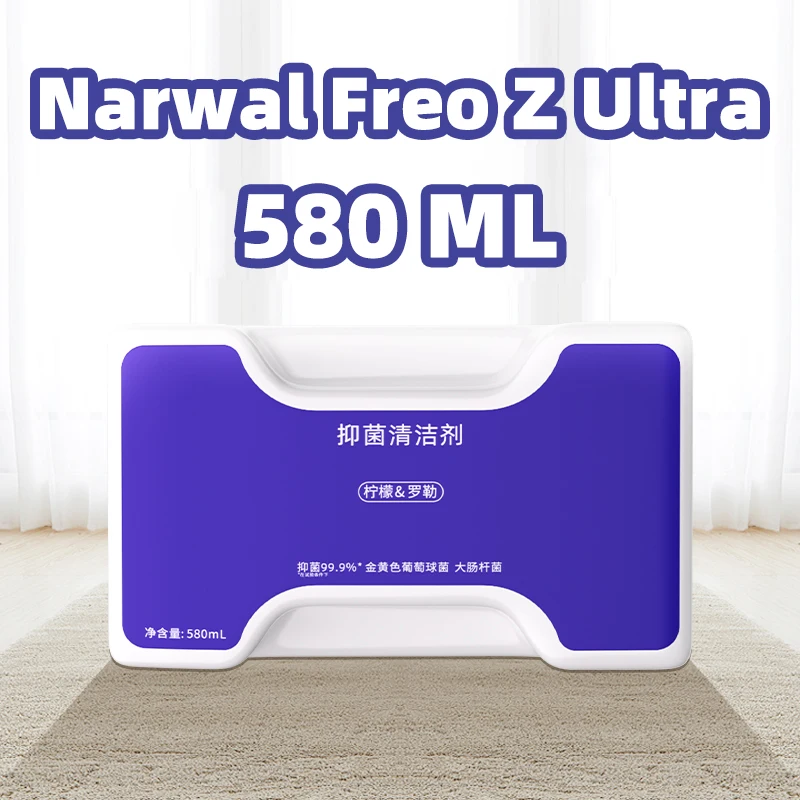 Liquid For Narwal Freo Z Ultra Accessories Parts 나르왈 580ML Lemon Scent Detergents Cleaning Solution Replacement for Sweeper