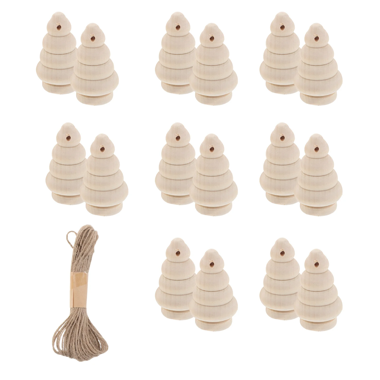 

1Set Blank Wooden Xmas Decorations Unfinished Wood Tree Crafts for Kids DIY Painting Fun Lightweight Portable Holiday Ornament