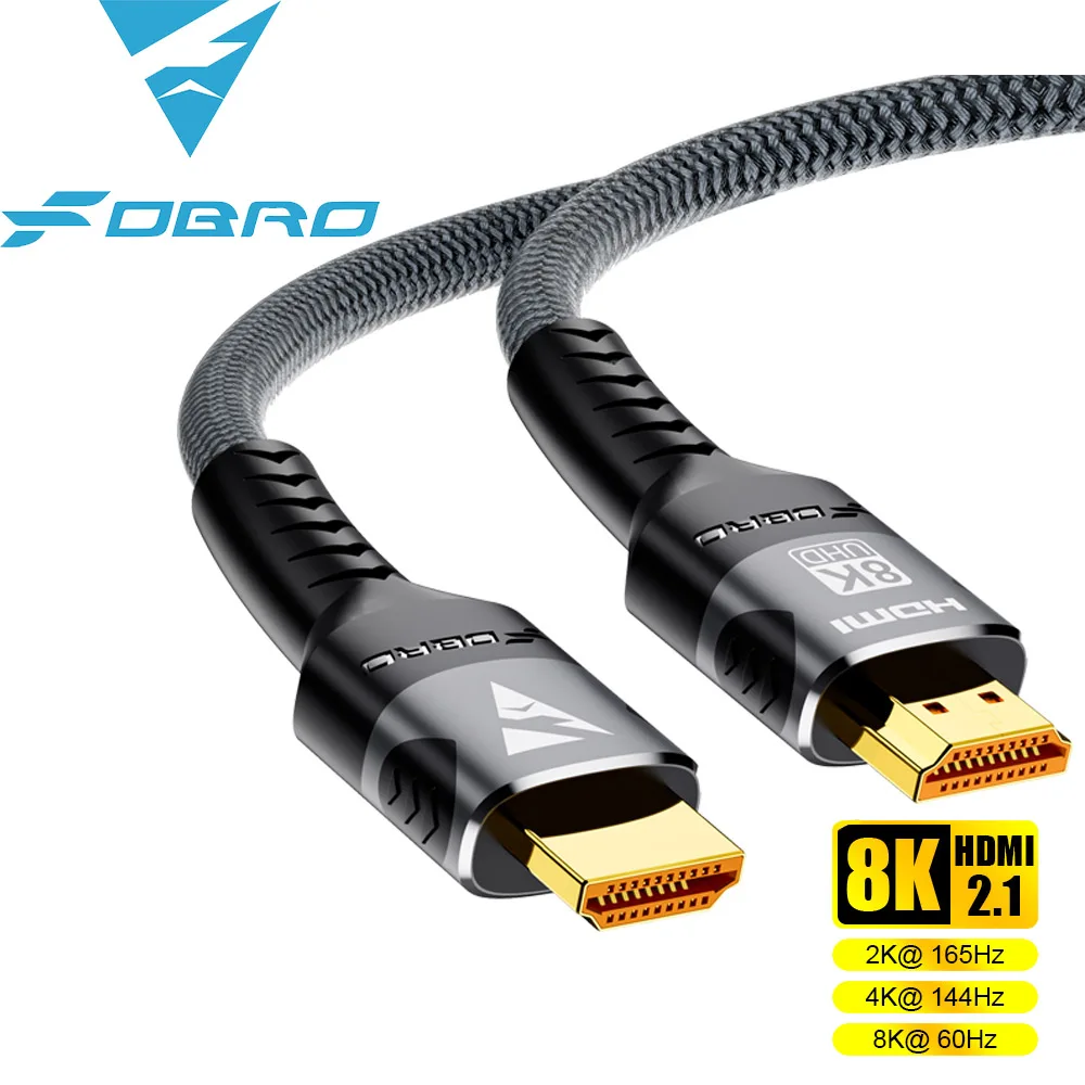 8K kabel HDMI 2.1 4K @ 120Hz 8K @ 60Hz kabel HDMI 48Gbps Adapter do RTX 3080 HDR kabel wideo PC Laptop TV, pudełko PS5