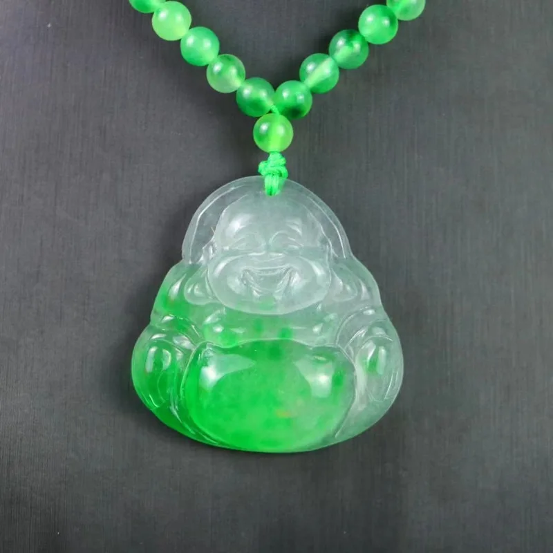 

Ice Species High Ice Maitreya Buddha Necklace Pendant Jewelry Neck Jewelry
