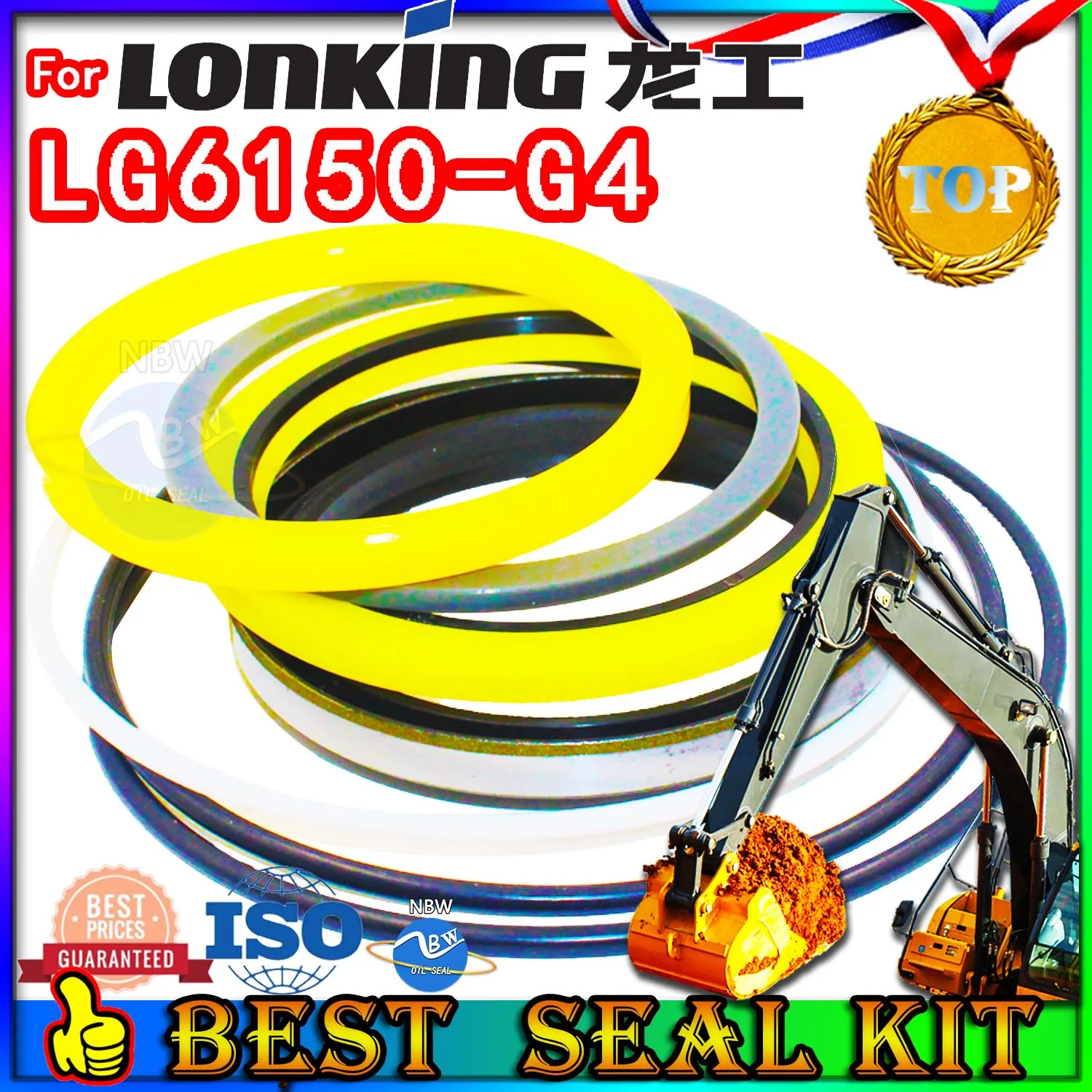 

For Lonking LG6150-G4 Oil Seal Repair Kit Boom Arm Bucket Excavator Hydraulic Cylinder LG6150 G4 Fix Best Reliable Mend proof