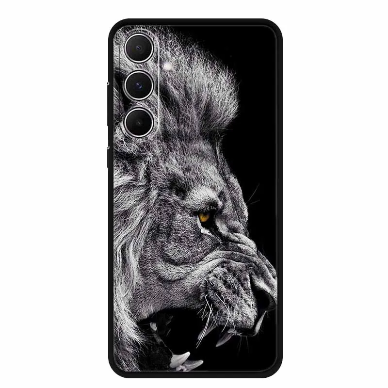 For Samsung Galaxy A54 A34 A24 Animals Soft Silicone TPU Cover Phone Cases For Samsung A34 5G A24 4G Wolf Protector Cool funda