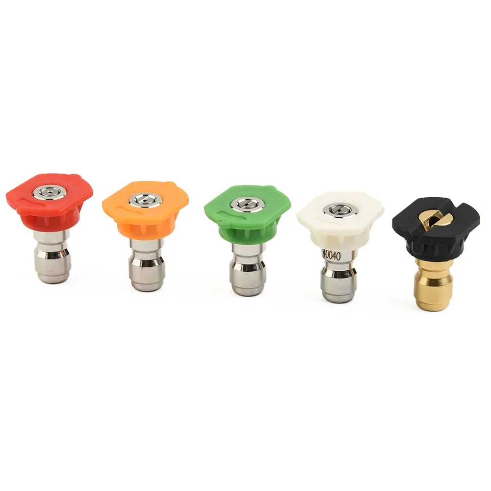 Practical High Quality Spray Nozzle Tips Pressure Washer Water Jet 0 15 25 40 Degree Multiple Degree Quick Connector