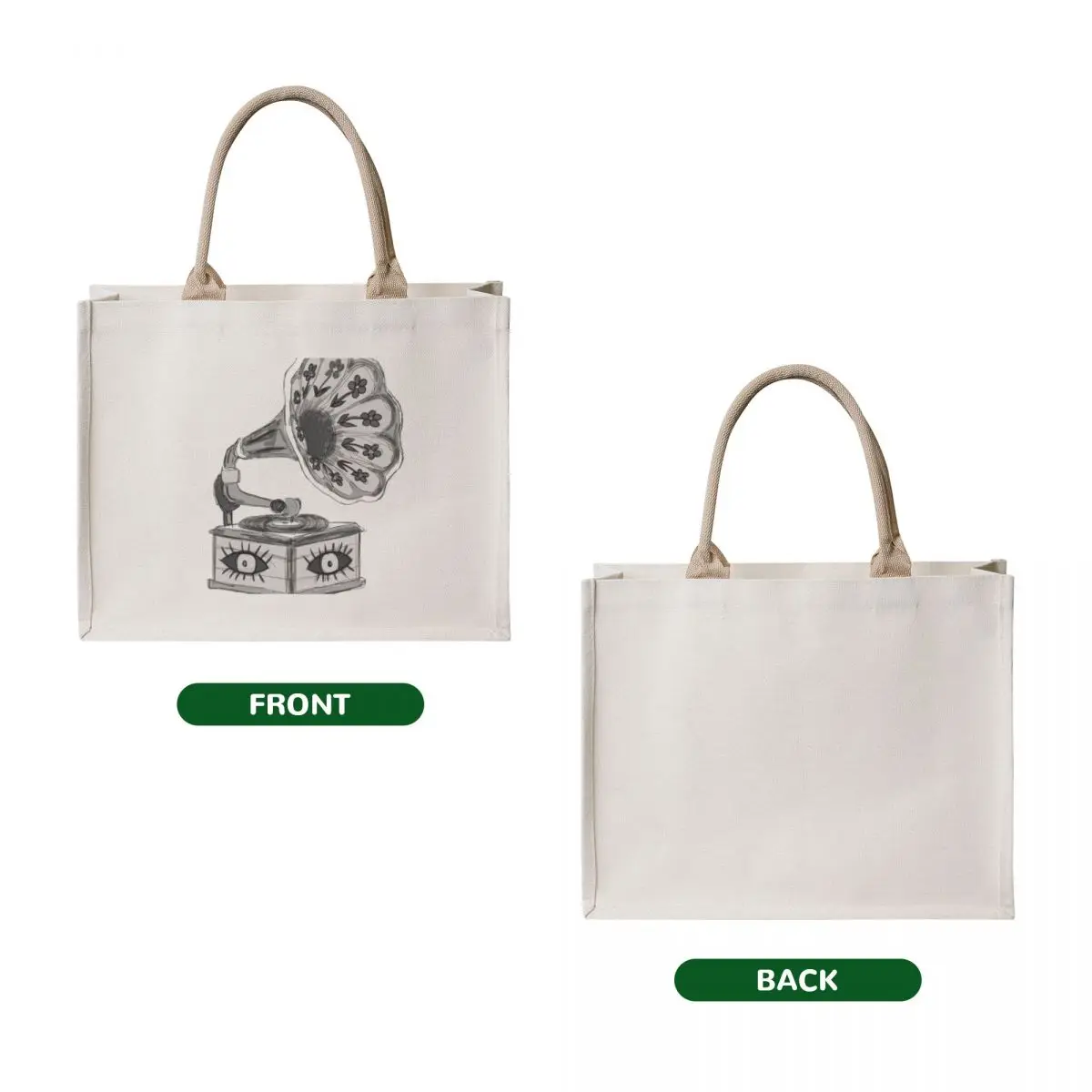 InstagramOphone Tote Bag sac pour فام حقائب للنساء حقيبة صديقة للبيئة
