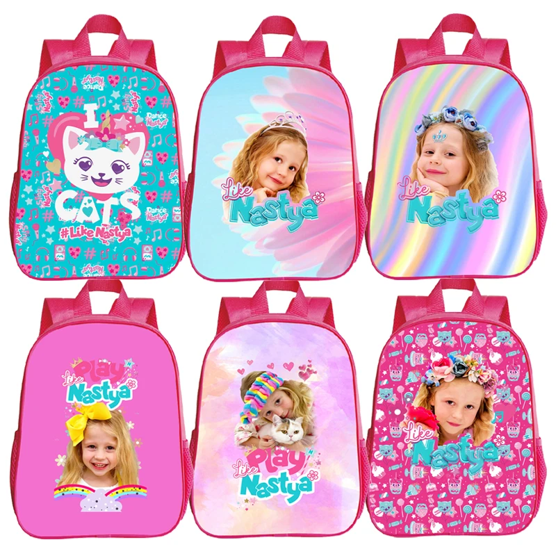 Like Nastya Backpacks Girls Primary School Bag Nursery Toddler Knapsack Kids Waterproof Bag Daily Children's Backpack