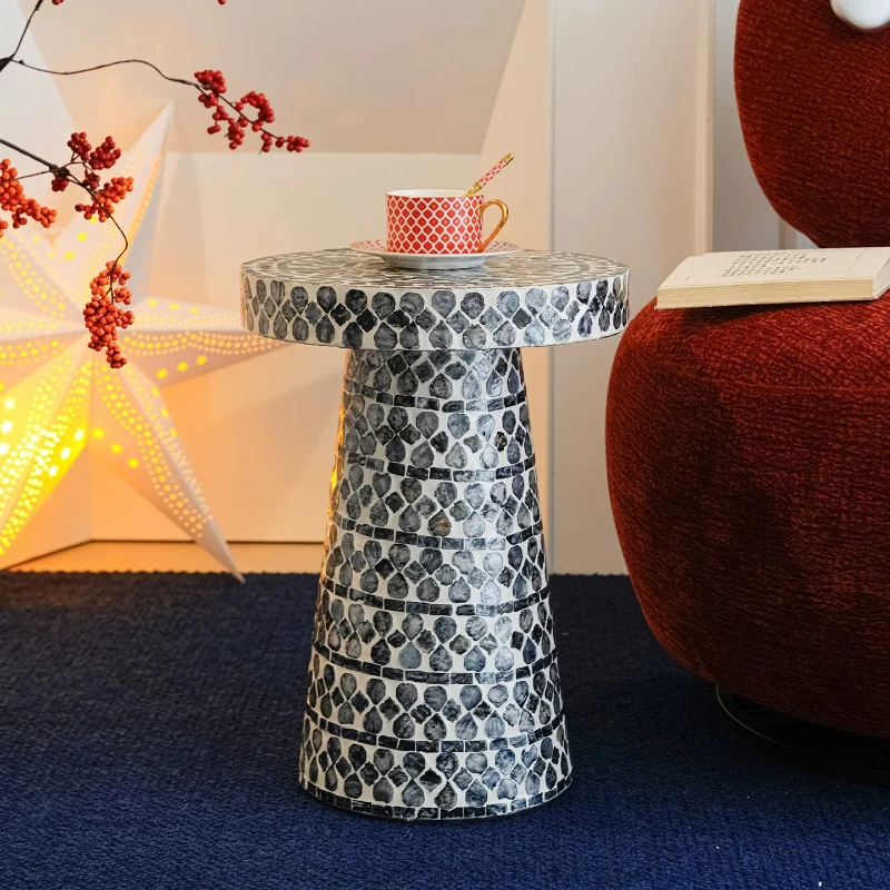 End Modern luxury and high end home shell side table simple and creative small coffee tables pliante living room furniture view 2