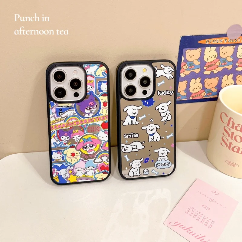 Japan Anime Sanrio Kuromi Melody Telefoon Case Voor iPhone 12 13 14 15 16 Pro Max Magnetische Draadloos Opladen Magsafe cover