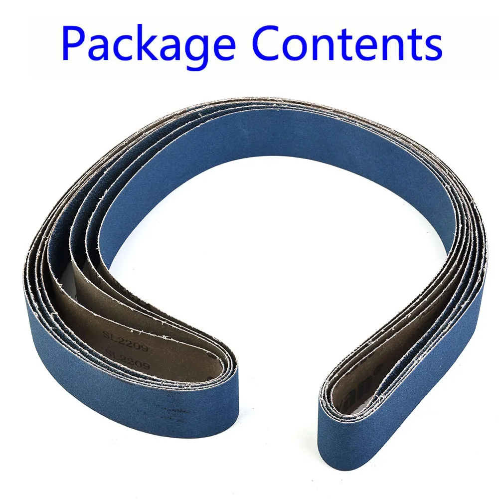 Replacement Accessories Sanding Bands Sander Coarse Grinding Polishing Blue Metal 4pcs 2"x 72" 40/60/80/120 Grit