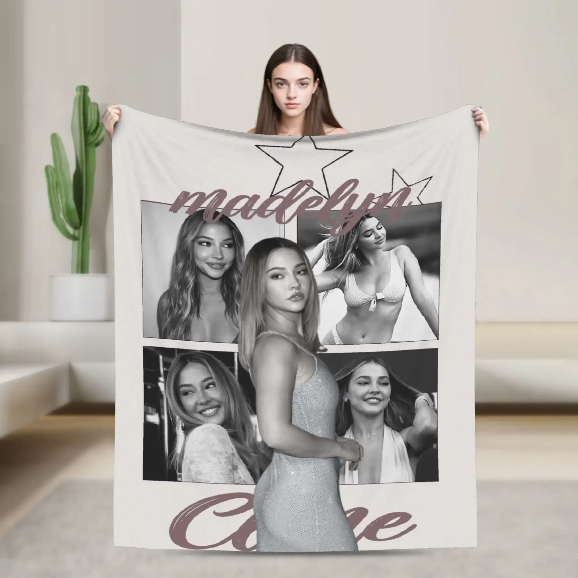 

Плед из фланели Collage Madelyn Cline для детей и взрослых, зимнее теплое покрывало для дивана, кресла, кровати