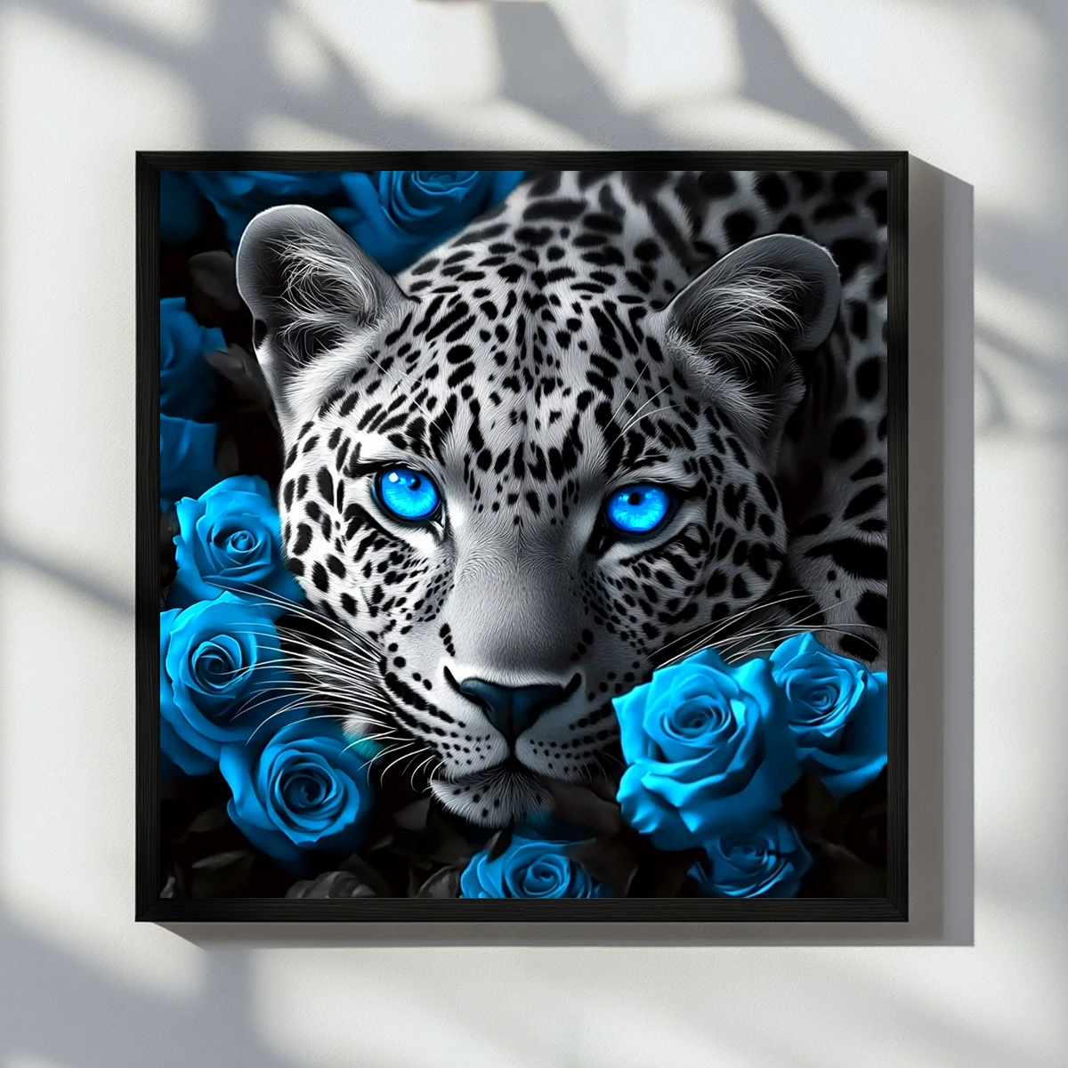 Vollstickerei aus Öko-Baumwollfaden 11CT 14CT bedrucktes Leoparden-Kreuzstich-Set 40x40cm 50x50cm – Detail 3
