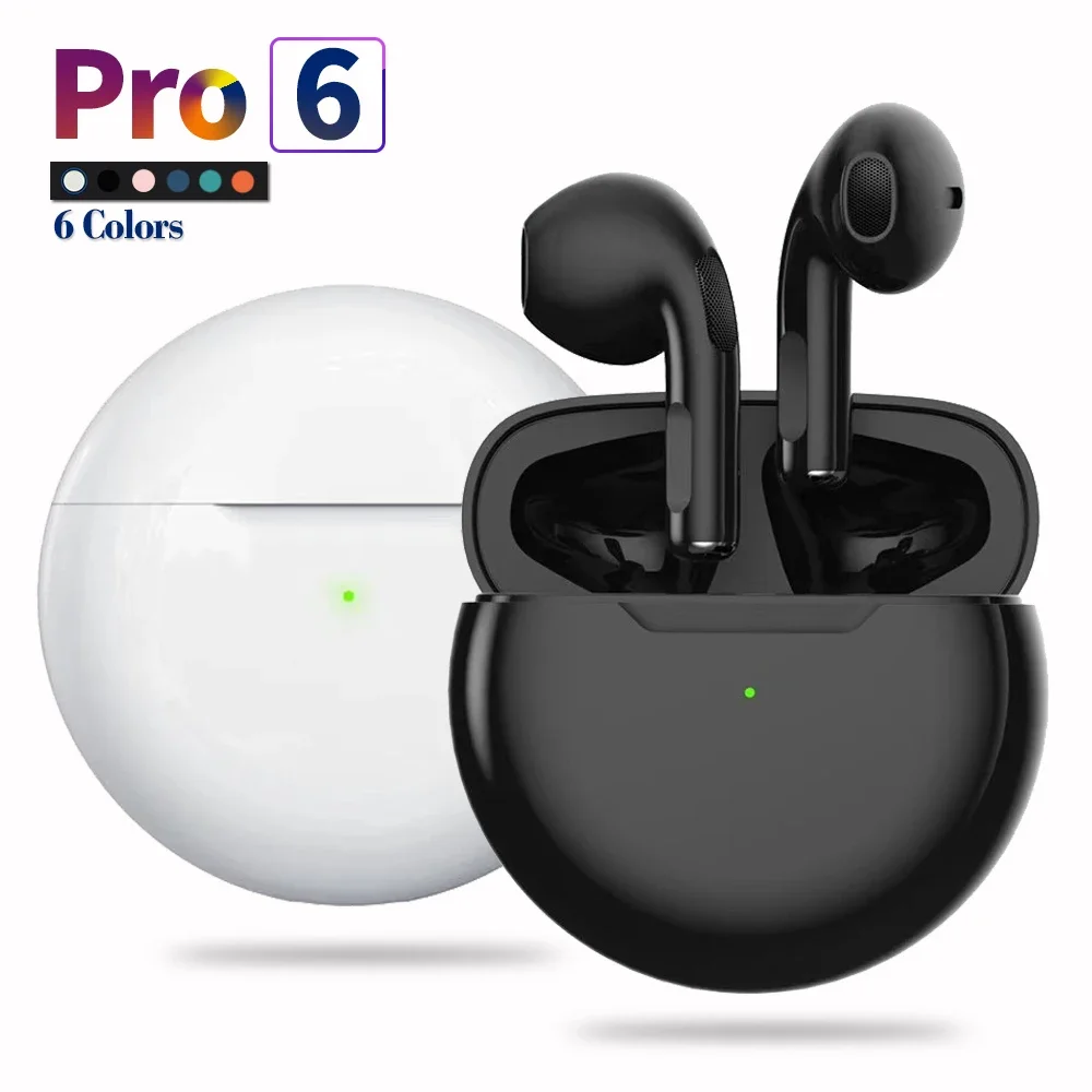 Cuffie Wireless originali Air Pro 6 TWS Fone auricolari Bluetooth Mic InEar Earpods auricolari Pro6 cuffie sportive per Xiaomi