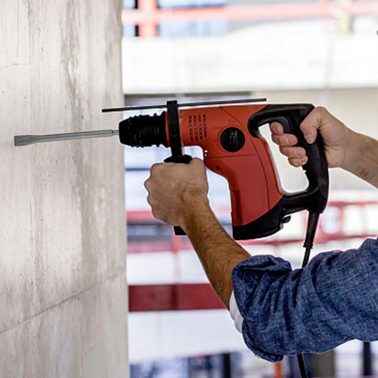 Heavy-duty Chisels Rotary Hammer Drill 250mm Chisel Set Self-sharpening Chisel Point Breakage-resistant Design