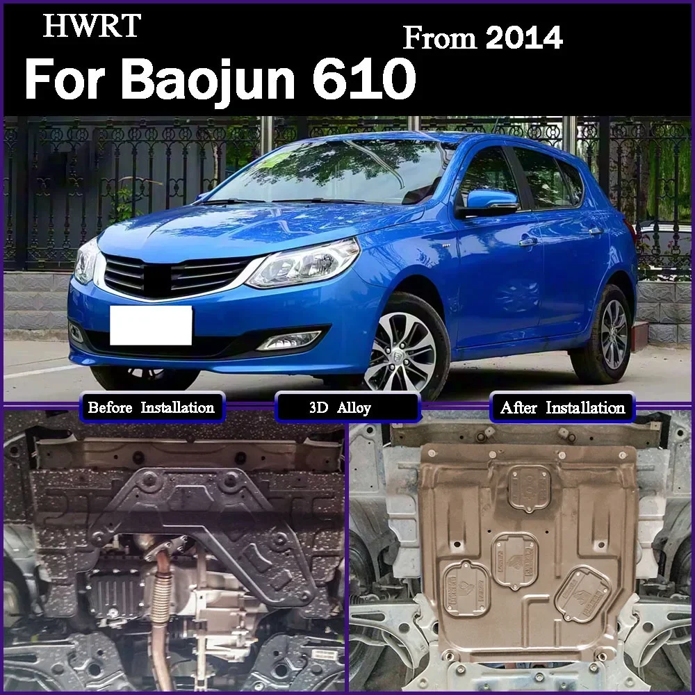 

Car Accessories Black Under Engine Guard Mudguard Board Splash Shield Mud Fender Plate Panel For Baojun 610 2014 - 2016 1.5L