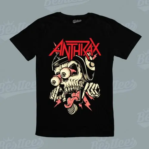 ANTHRAX Thrash Heavy Metal Hard AMERICAN Rock Music Band Skull Cool Tee T-Shirt