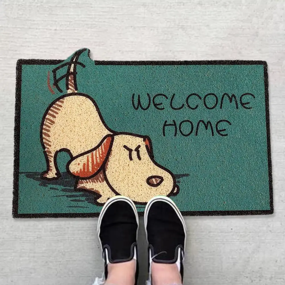 Floor Mat Non-slip Pvc Rug Pattern Decorative Entrance Door Mat Wear-resistant Indoor Outdoor Rug with Non-slip Backing for Home