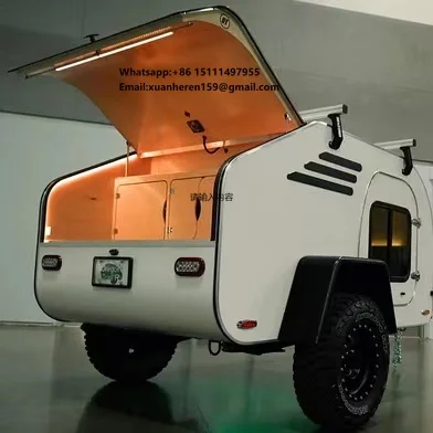 2023 Road Tires Truck Expedition Overland Outdoor Truck Camper for Pickup Tent Trailer Lighting Kitchen Galvanized Chassis